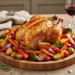 Recette Poulet aux légumes rôtis